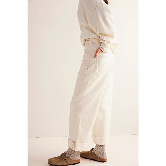 FP-We The Free Palmer Cuffed Jeans Cream Sz:33 RET$128 CURRENT - Picture 4 of 7
